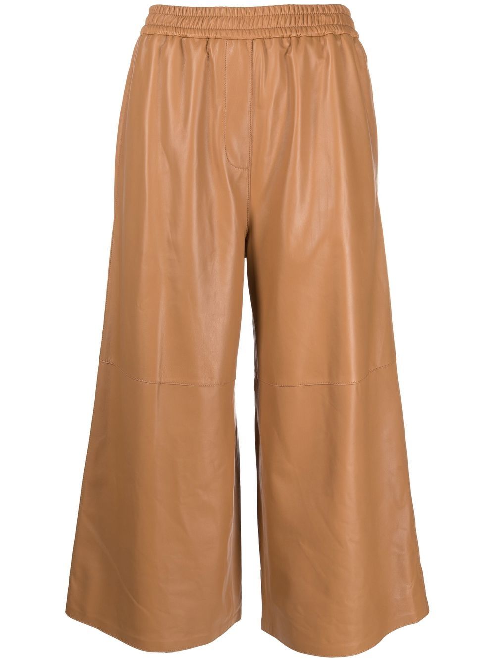 LOEWE- Cropped Leather Trousers