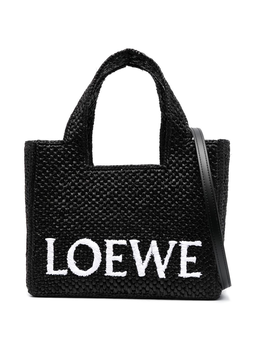 LOEWE- Loewe Font Small Raffia Tote Bag
