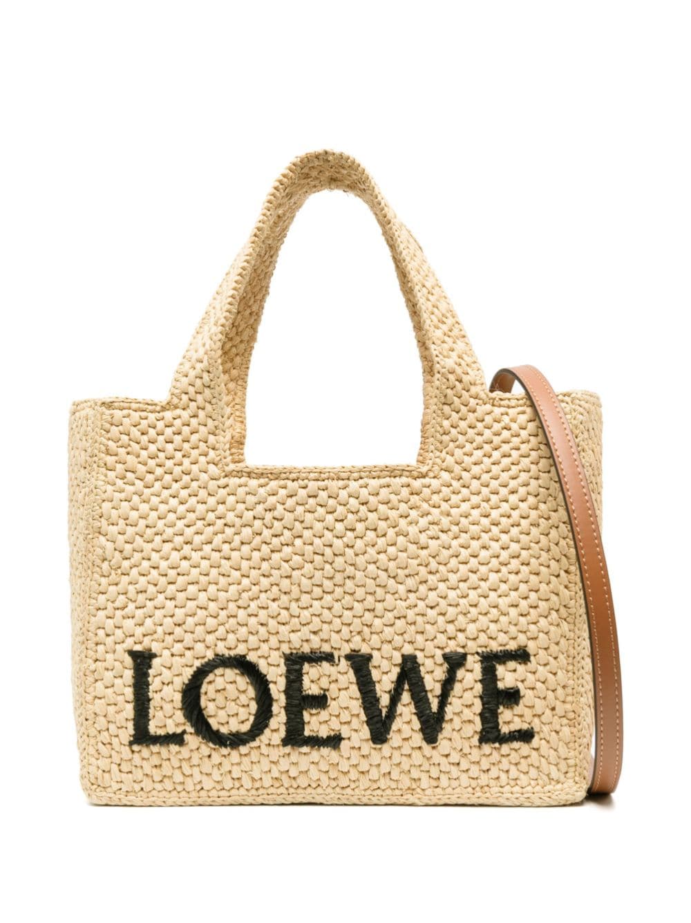 LOEWE PAULA'S IBIZA- Loewe Font Small Raffia Tote Bag