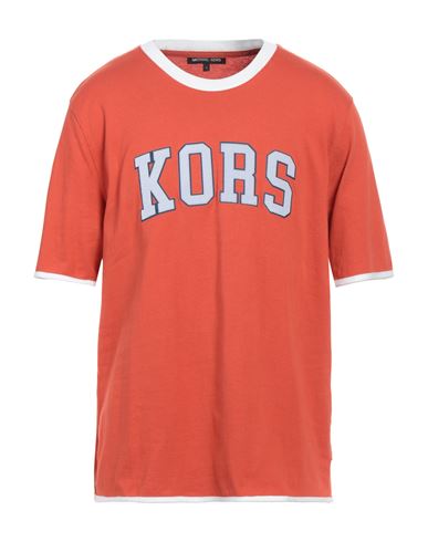 Michael Kors Mens Man T-shirt Orange Size S Cotton