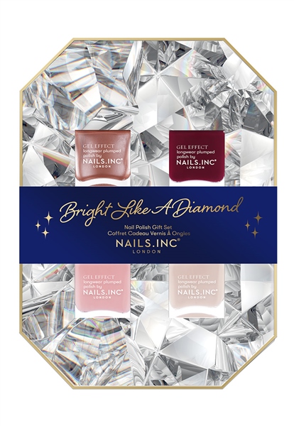 Nails.INC (US) Bright Like A Diamond 4-Piece Nail Polish Gift Set