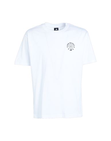 New Balance Hoops Essentials T-shirt Man T-shirt White Size L Cotton