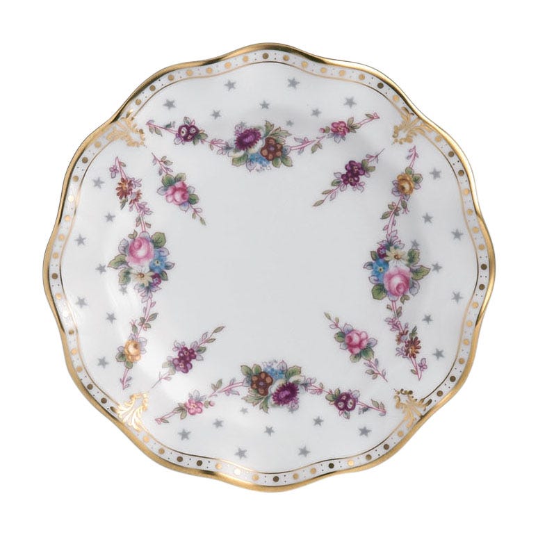 Royal Crown Derby Antoinette Plate, Fine Bone China, Fortnum & Mason