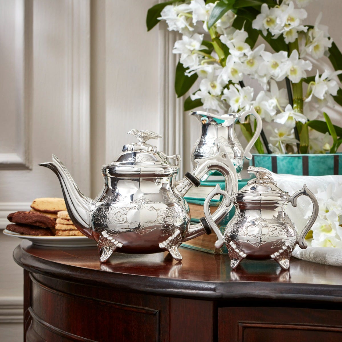 Silver Plated Louis Philippe Baby Tea Set, Fortnum & Mason