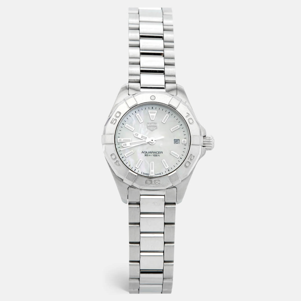 Tag Heuer Mother of Pearl Stainless Steel Aquaracer WBD1411.BA0741 Women's Wristwatch 27 mm