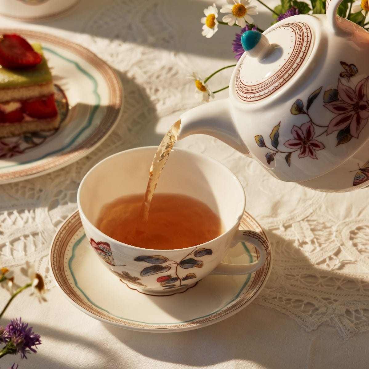 Wild Garden Tea for One Teapot, Fine Bone China, Fortnum & Mason