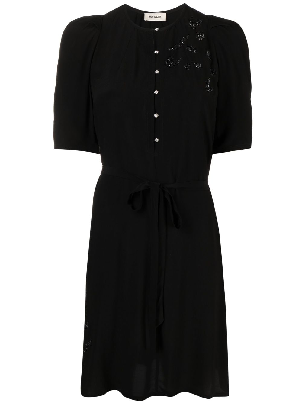 Zadig&Voltaire rhinestone-embellished mini dress - Black