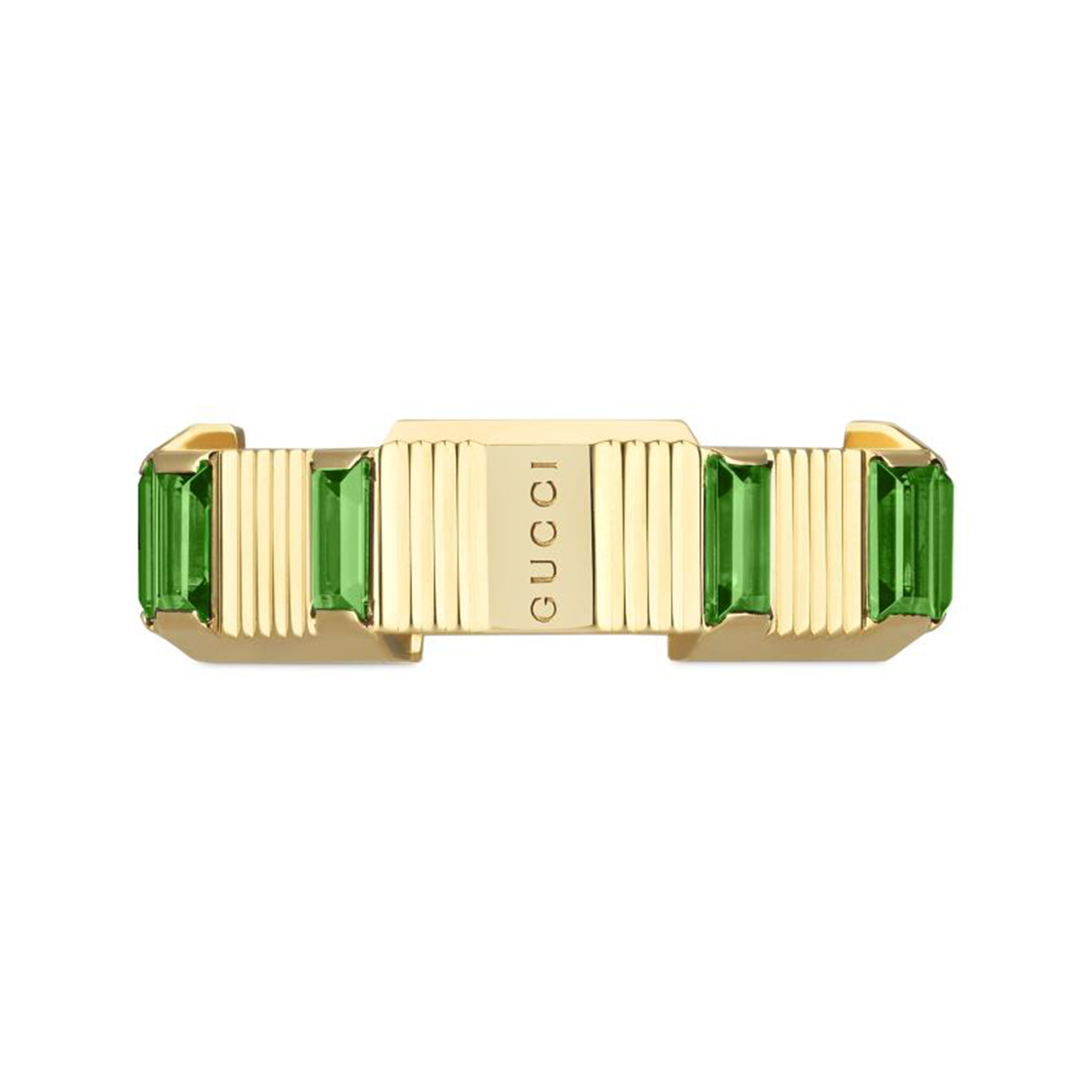 18ct Yellow Gold Gucci Link to Love Tourmaline Ring - Size 7
