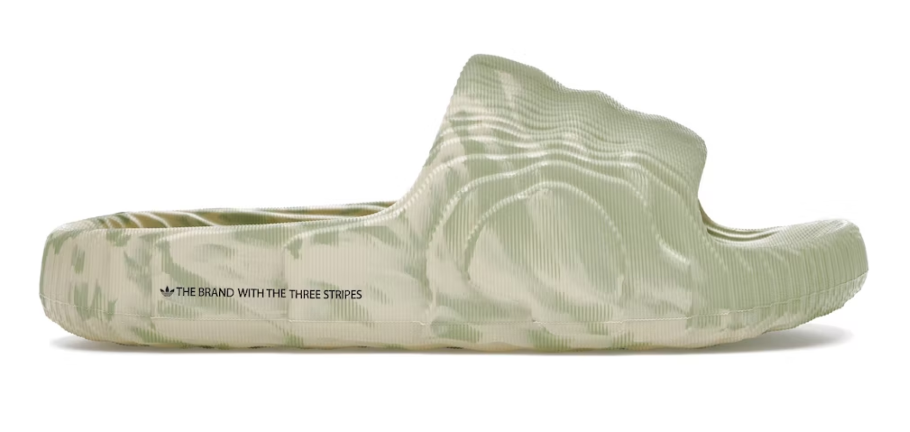 Adidas Adilette 22 Slides Magic Lime St Desert Sand - Size: UK 4.5 - EU 37 1/3 - Size: UK 4.5 - EU 37 1/3-
