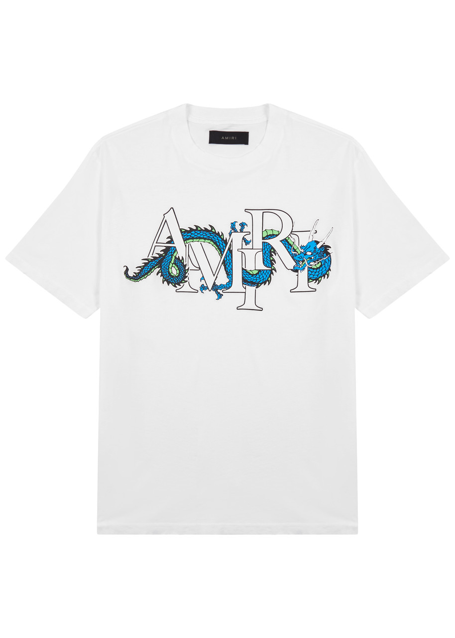Amiri Dragon Logo-print Cotton T-shirt - White