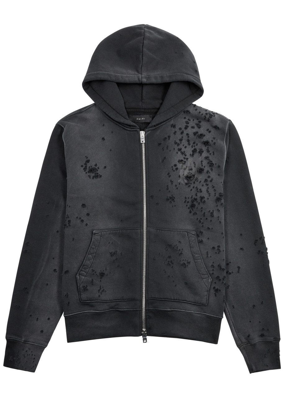 Amiri Shotgun Hooded Cotton Sweatshirt - Black - XL