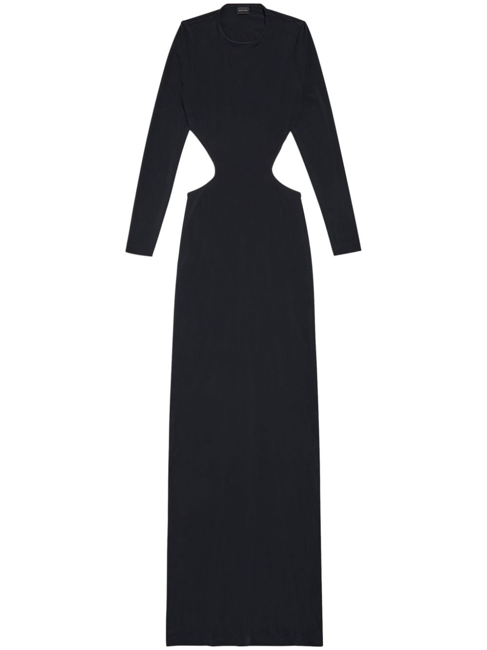 Balenciaga logo-tag cut-out maxi dress - Black