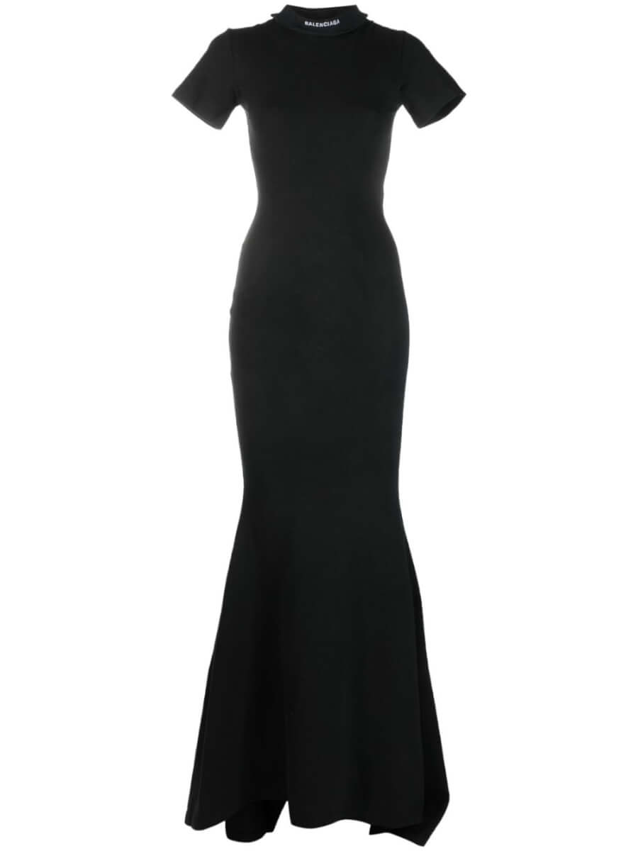 Balenciaga maxi T-shirt dress - Black