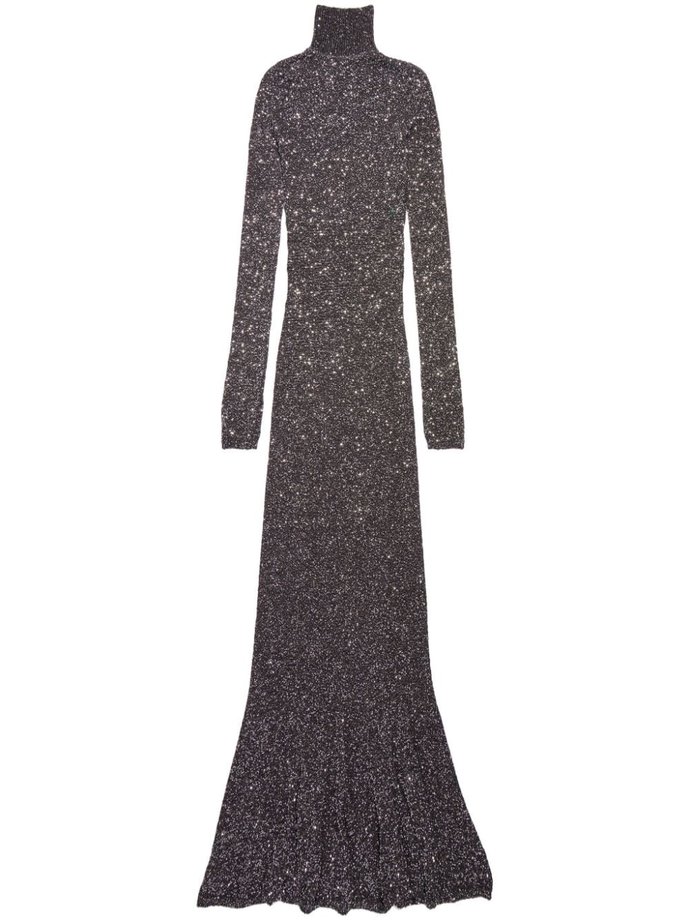 Balenciaga sparkled high-neck maxi dress - Black