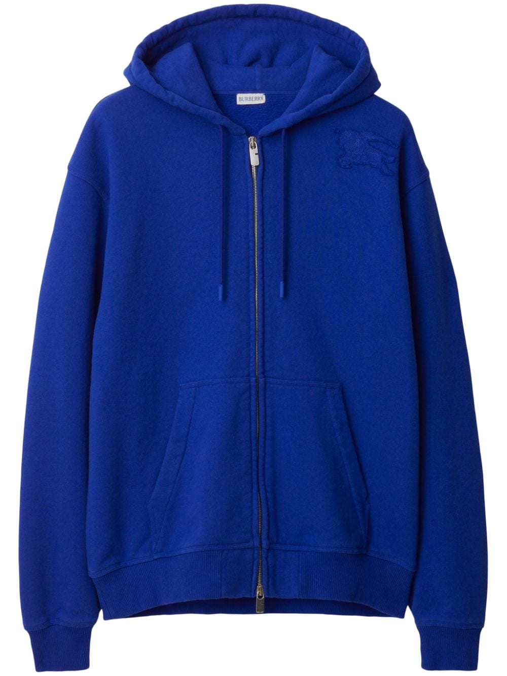 Burberry EKD-embroidered cotton hoodie - Blue