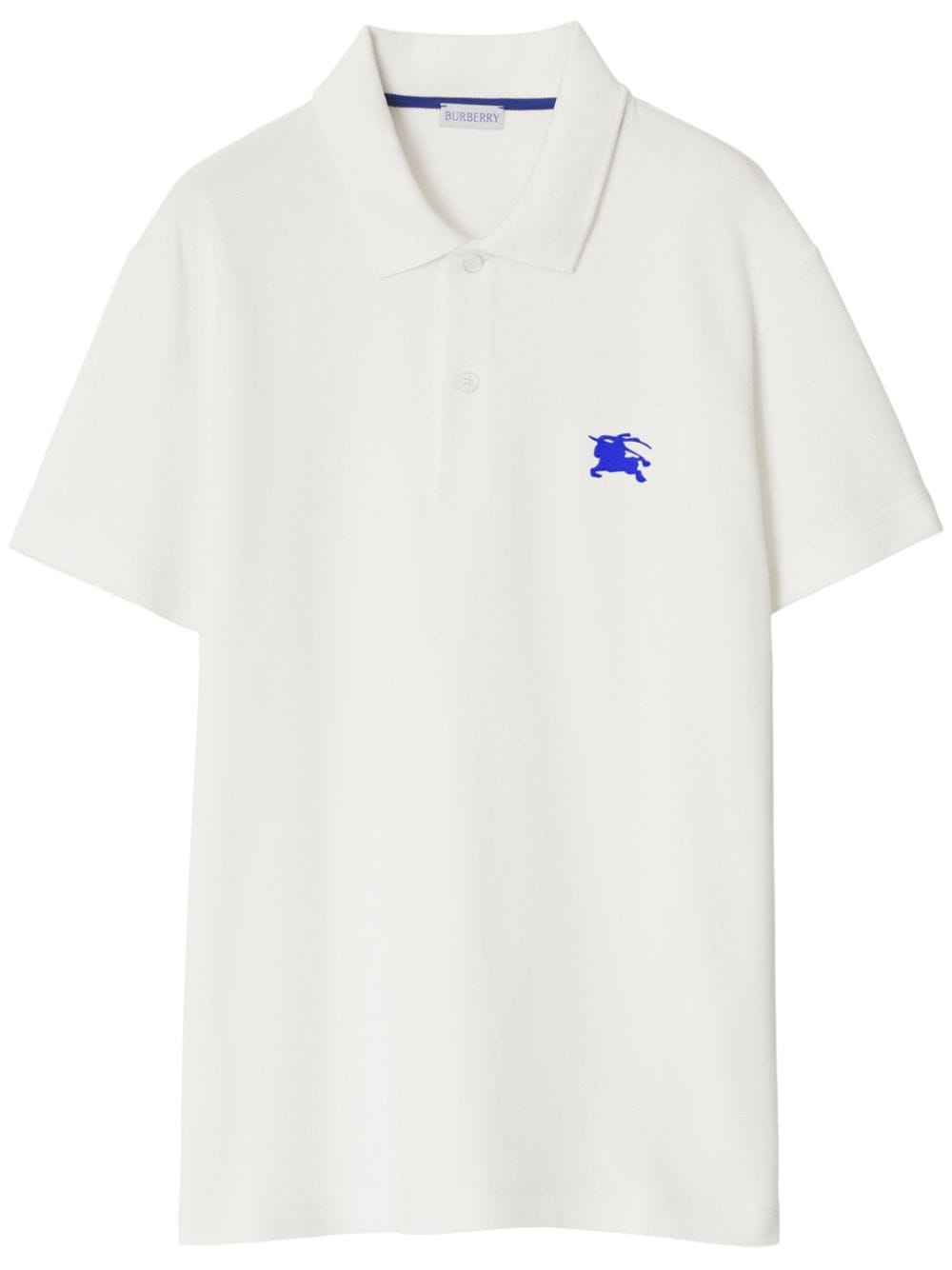 Burberry EKD-embroidered cotton polo shirt - White