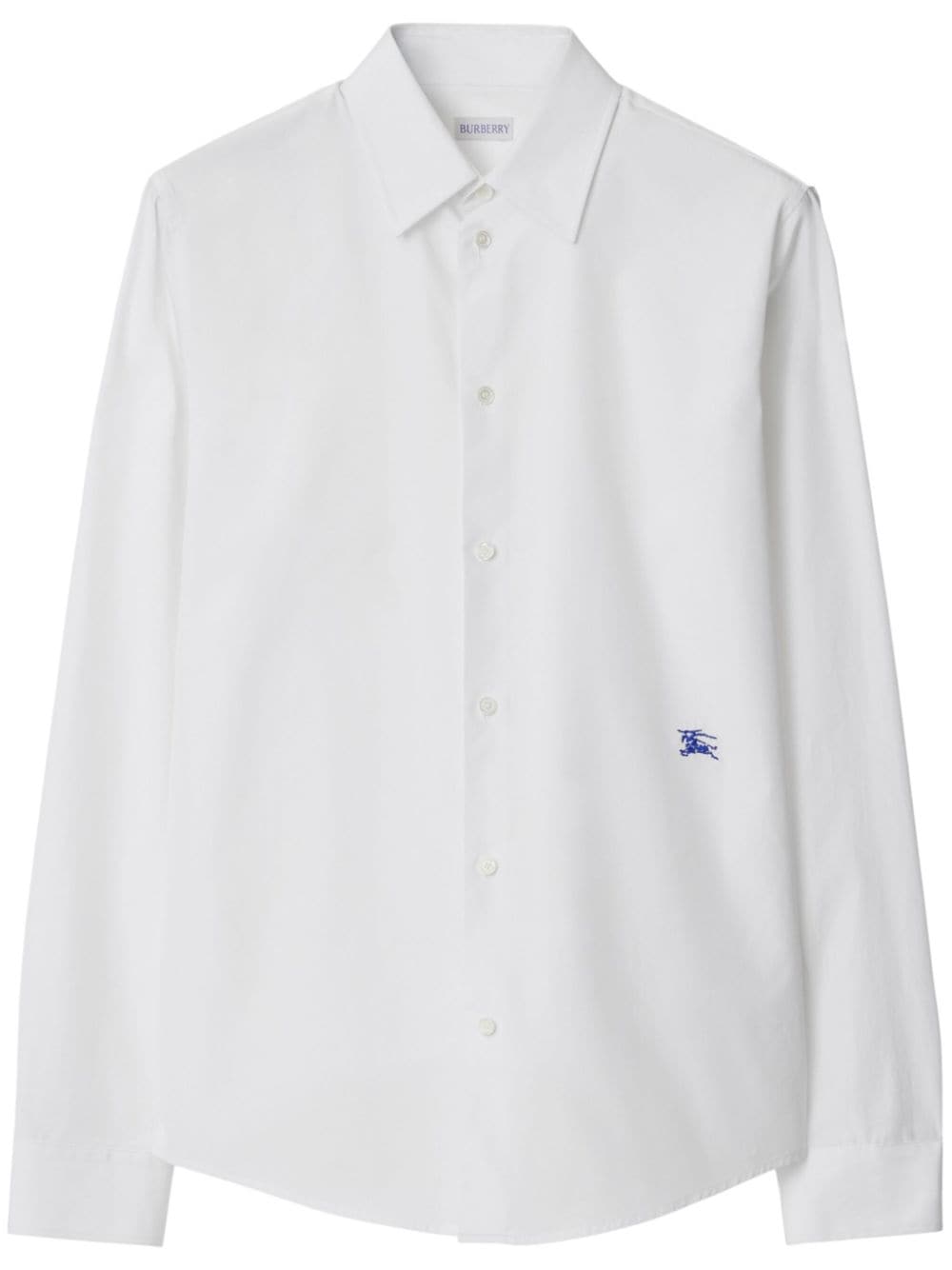 Burberry EKD-embroidered cotton shirt - White