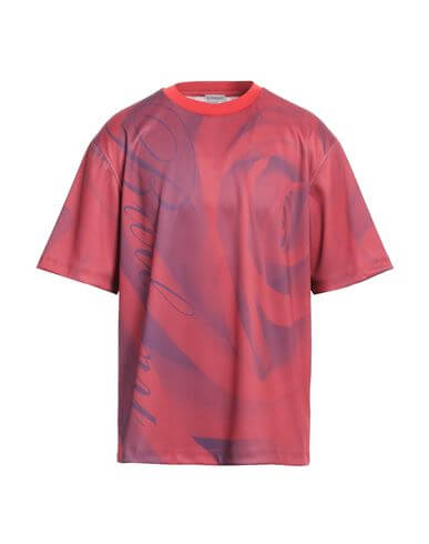Burberry Man T-shirt Red Size S Polyester, Polyamide, Elastane