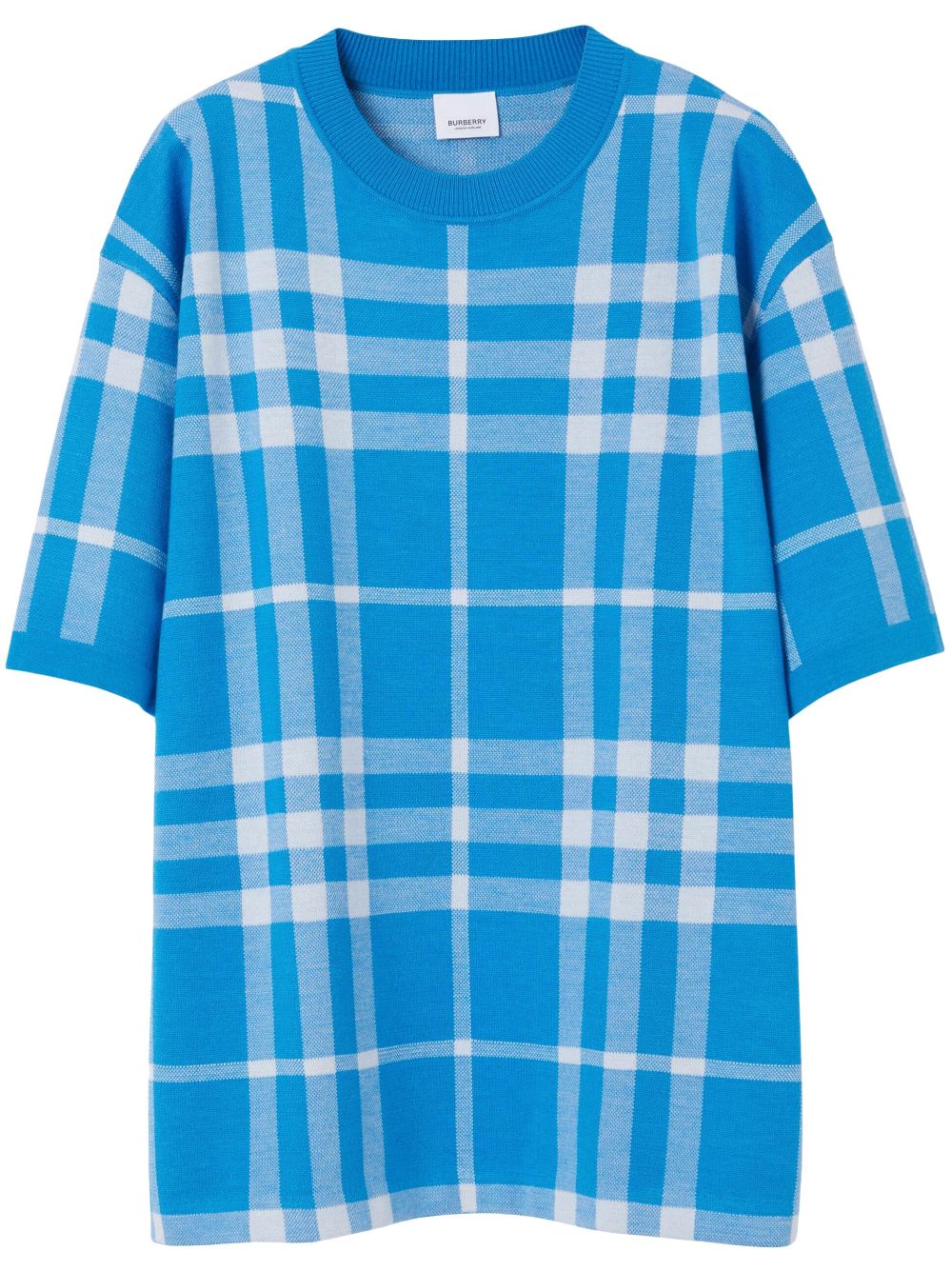 Burberry Vintage-check print T-shirt - Blue