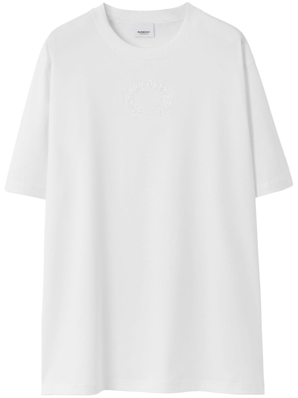 Burberry embroidered Oak Leaf Crest cotton T-shirt - White