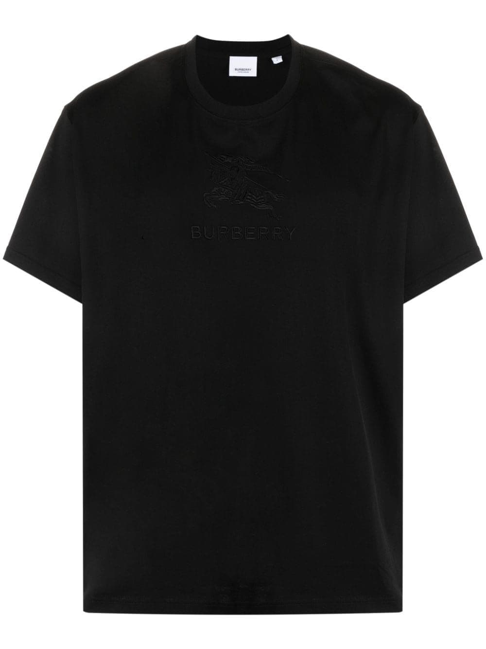 Burberry logo-embroidered cotton T-shirt - Black