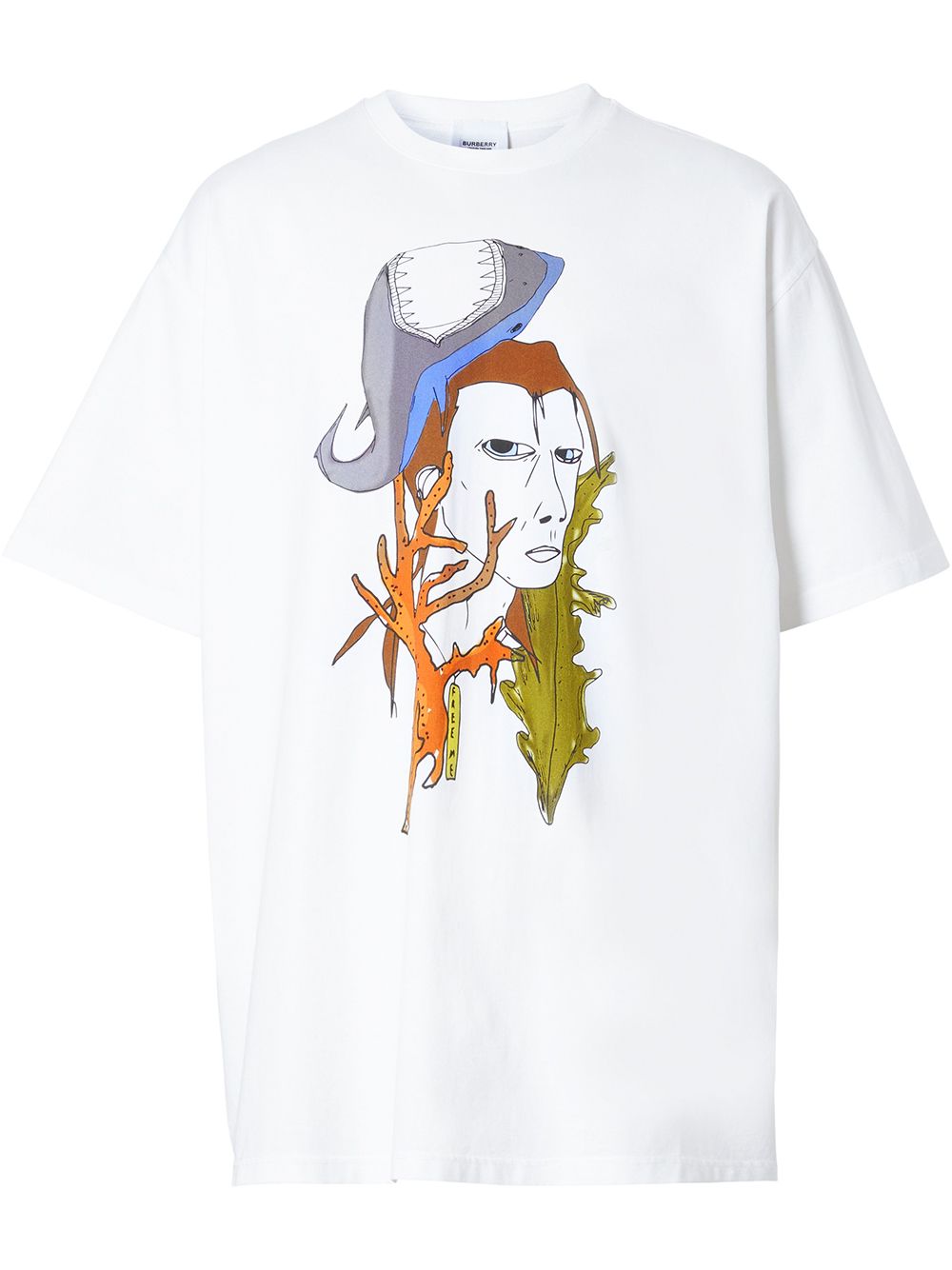 Burberry marine sketch-print T-shirt - White