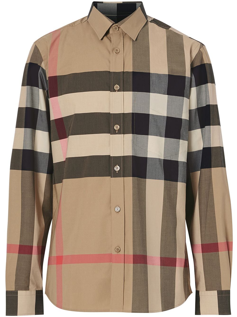 Burberry oversized check shirt - Neutrals
