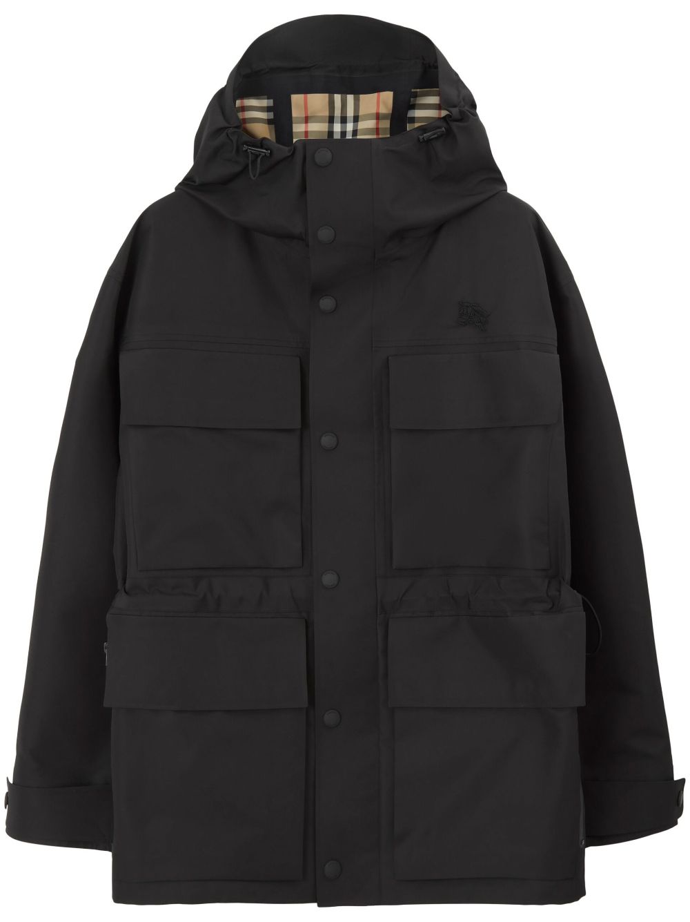 Burberry patch-pocket parka coat - Black