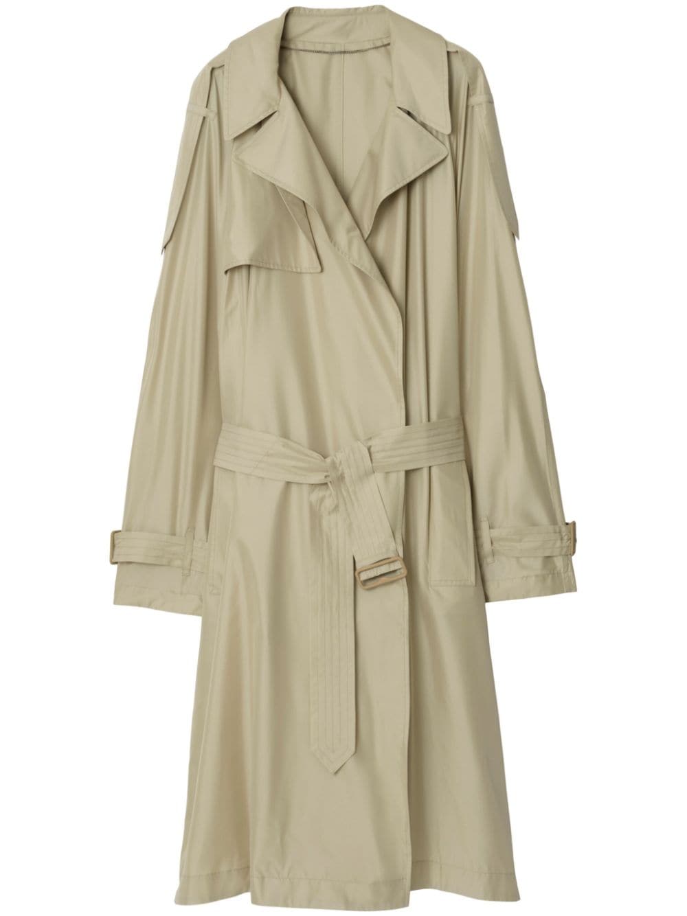 Burberry silk trench coat - Neutrals
