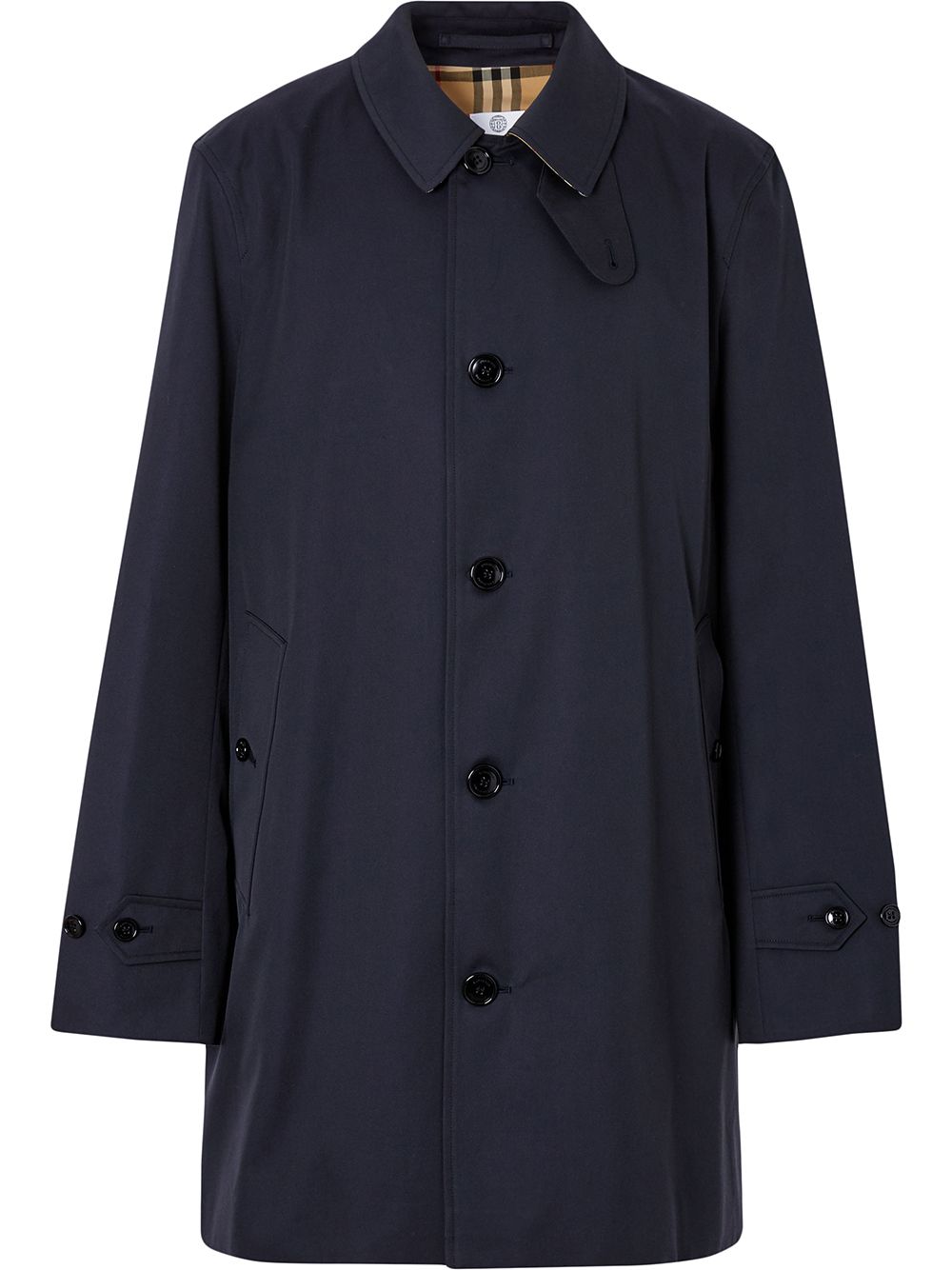 Burberry single-breasted car coat - Blue