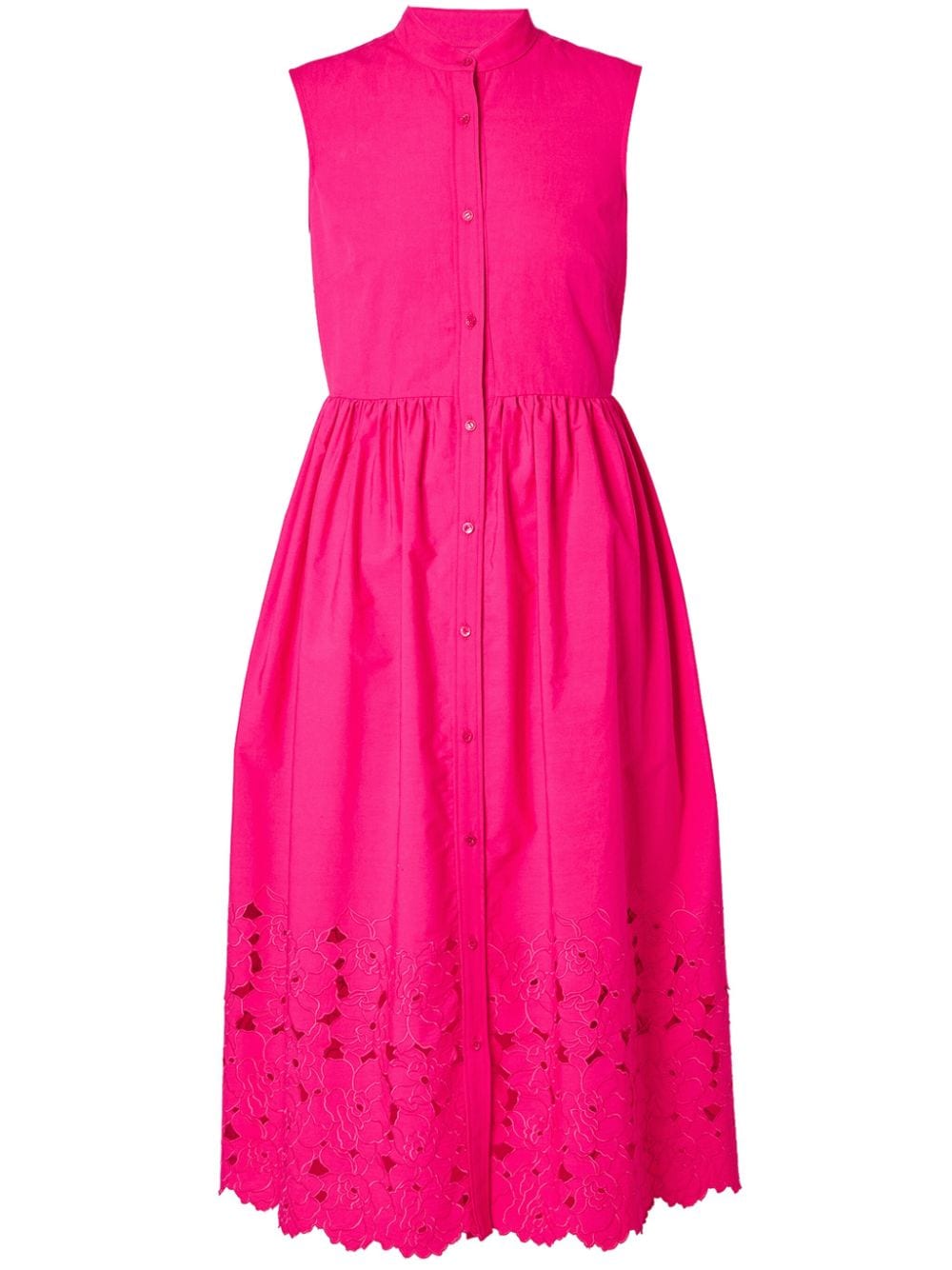 ERDEM cutwork cotton shirt dress - Pink
