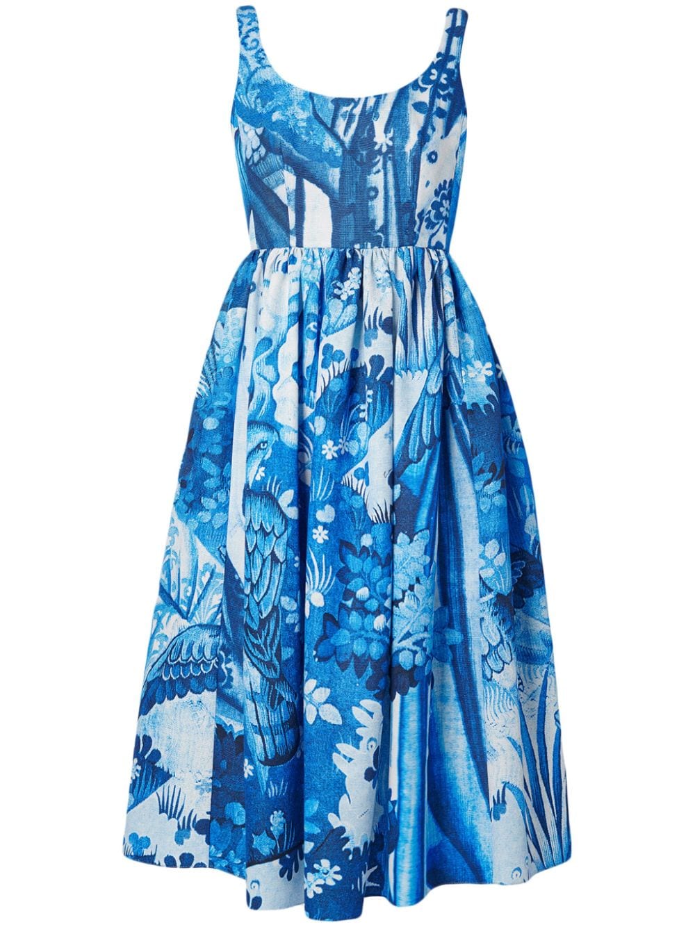 ERDEM floral-print midi dress - Blue