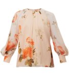 ERDEM floral-print silk blouse - Pink