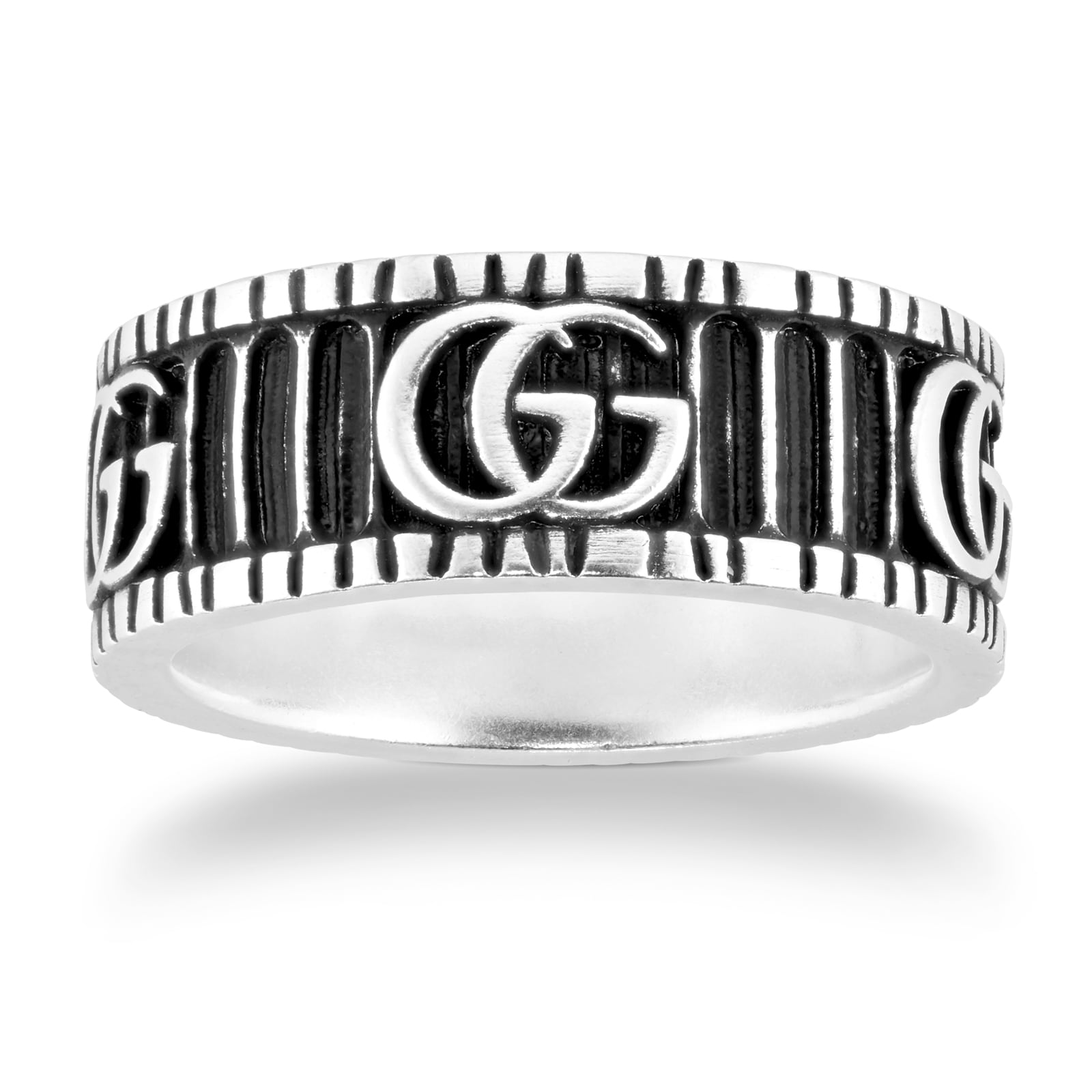 Gg Marmont Sterling Silver Ring - Ring Size M