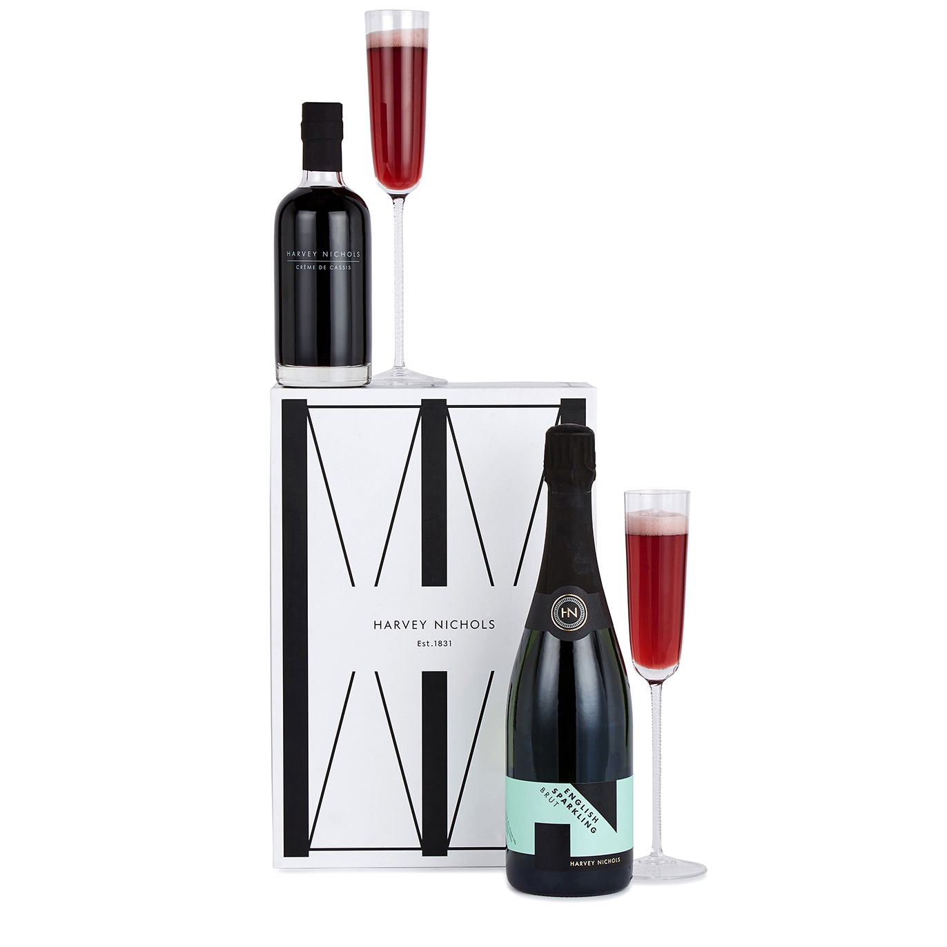 Harvey Nichols British Kir Royale Gift Set, Liqueurs, Luxury Hamper
