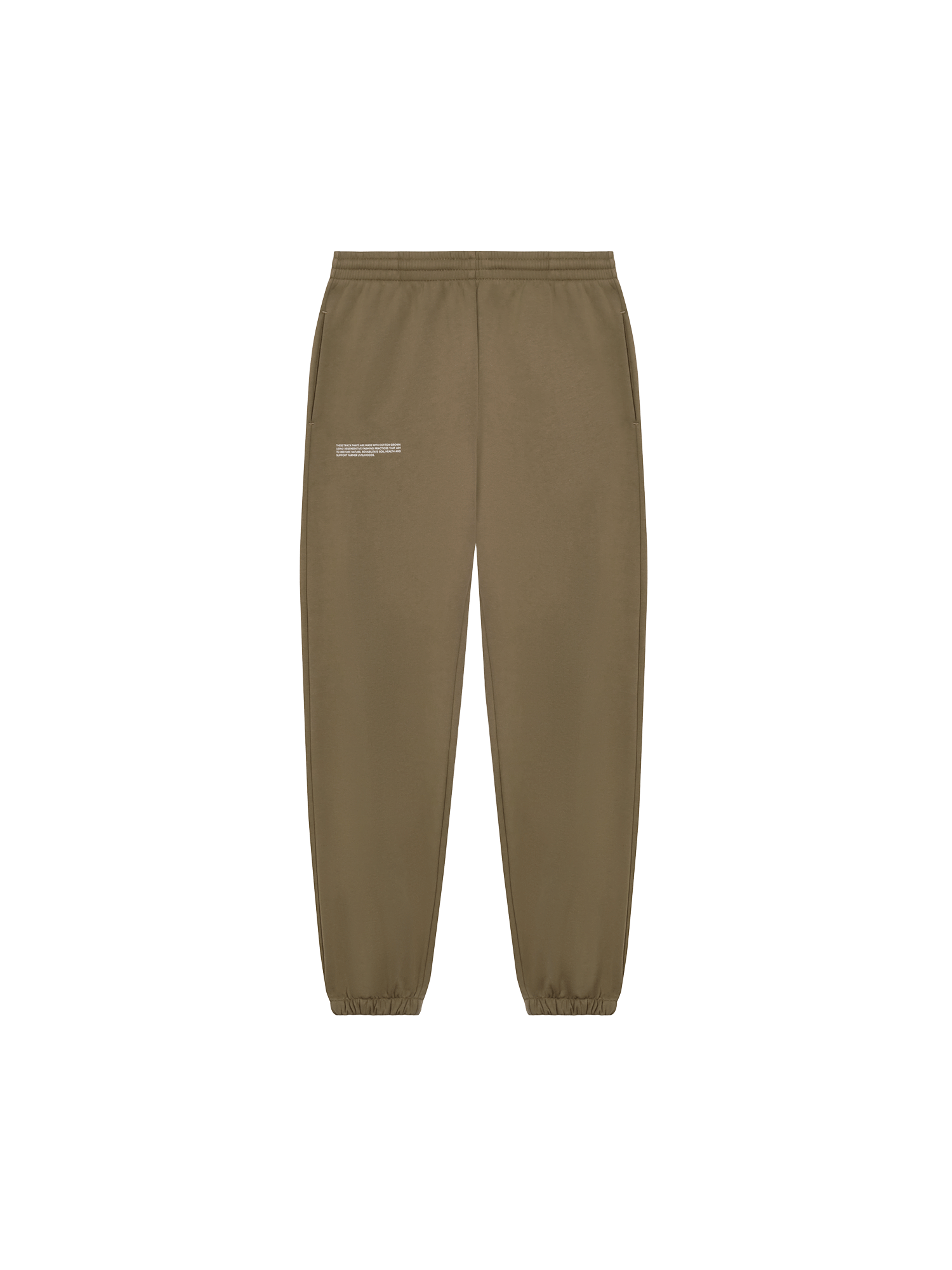 In Conversion Cotton Track Pants-carbon brown