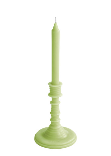 Loewe Cucumber Wax Candleholder 350g, Candlestick-shaped Candle, Cucumber Essence, Aquatic Scent, Juicy Cucumber, Fresh Mint Notes, 350g