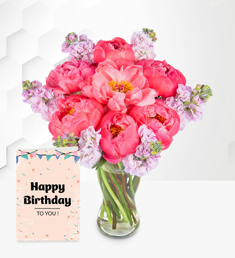 Paradise Peonies with Card