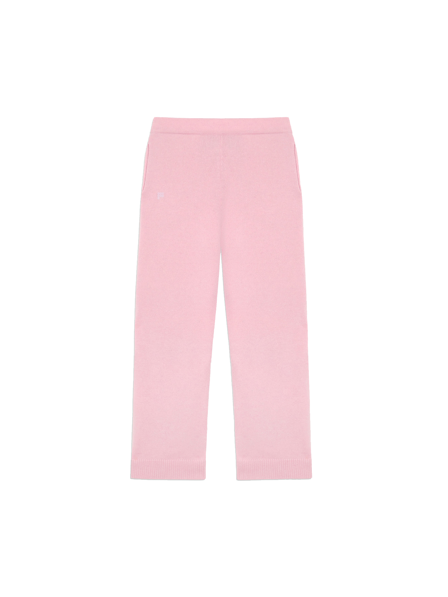 Recycled Cashmere Loose Track Pants-sakura pink