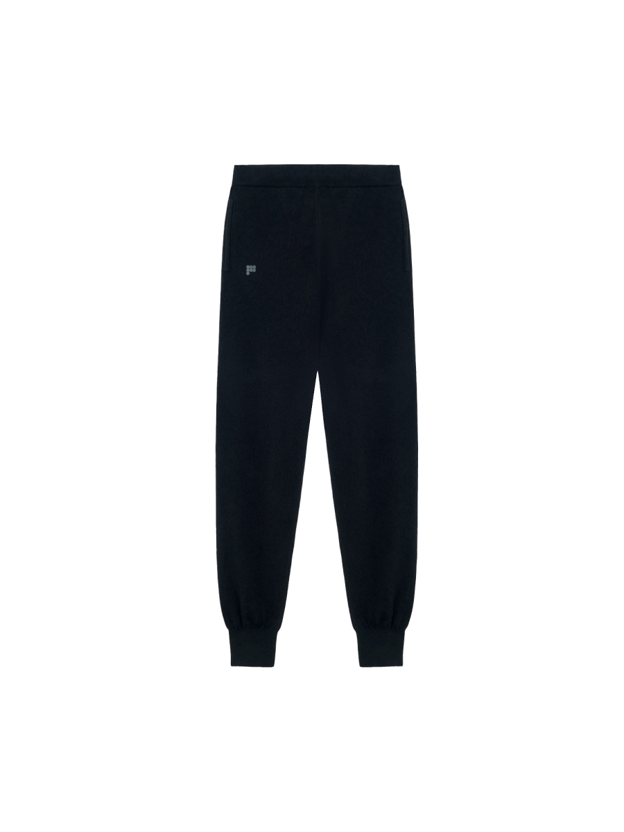 Recycled Cashmere Track Pants-black