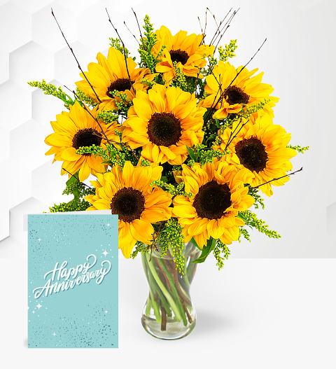 Sensational Sunflowers with Anniversary Card