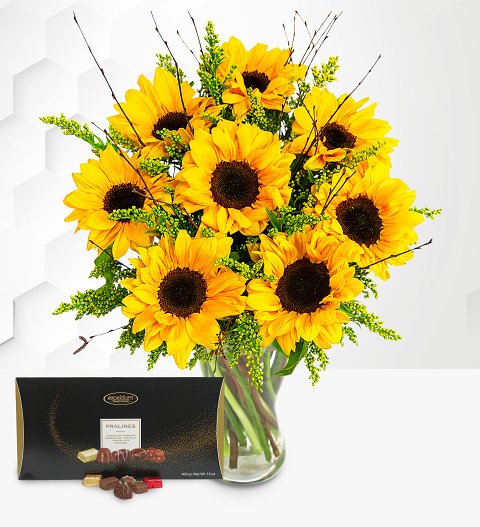 Sensational Sunflowers with Chocolates