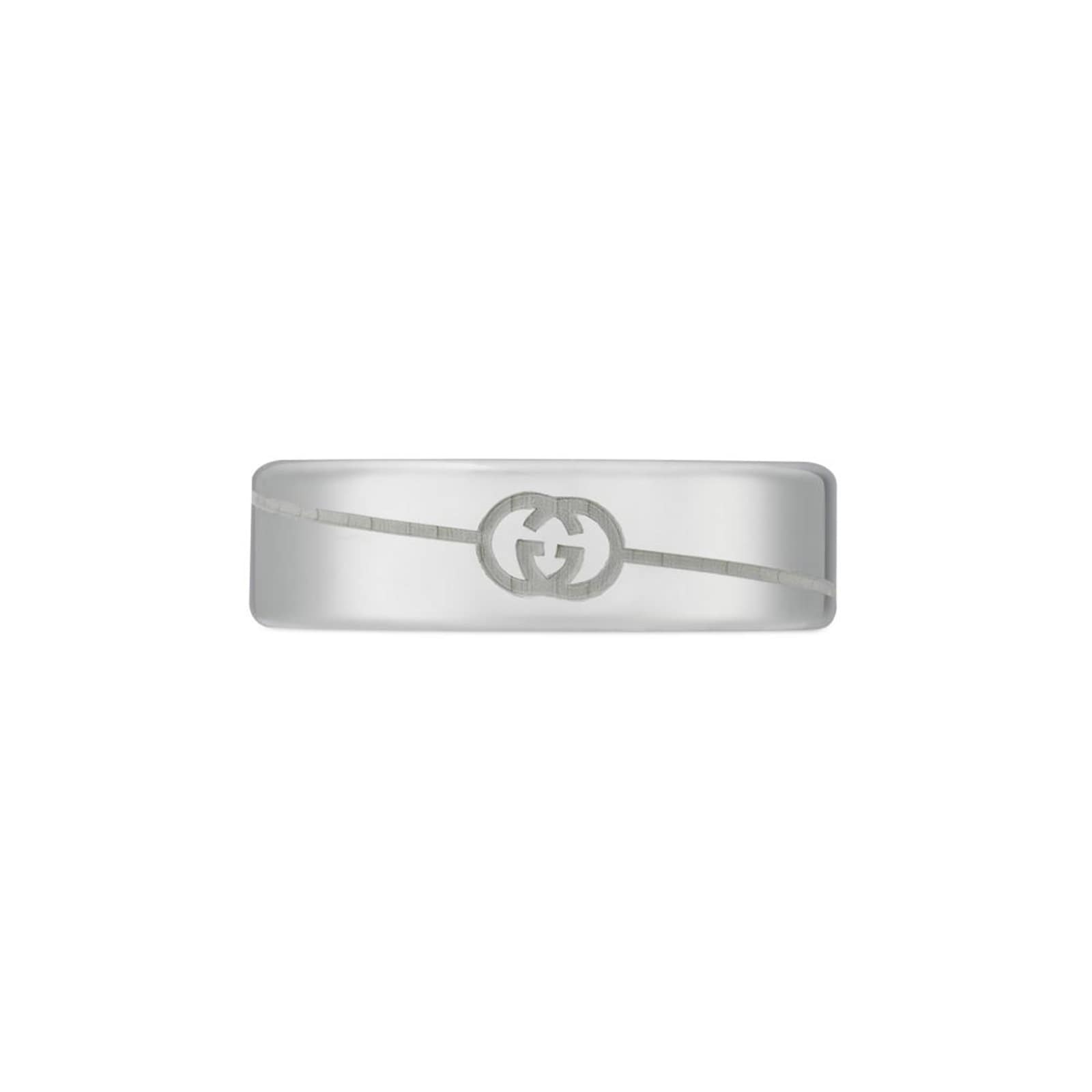 Tag Sterling Silver With Interlocking G Logo 6mm Ring - Ring Size U